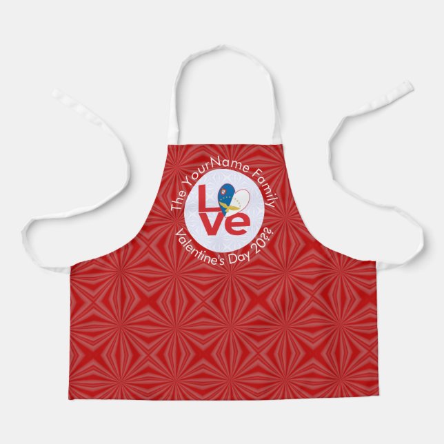 Delantal Bandera de amor rojo Azores personalizada (Anverso)