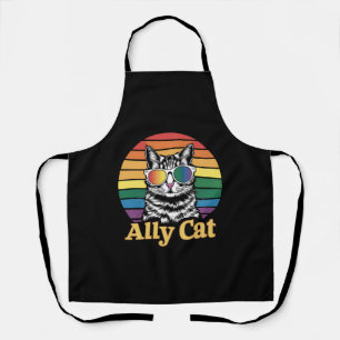 Delantal Bandera de arcoíris LGBT de Ally Cat regalo LGBTQ
