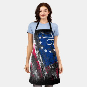 Delantal Bandera de Betsy Ross 1776 Patriótica 4 de julio