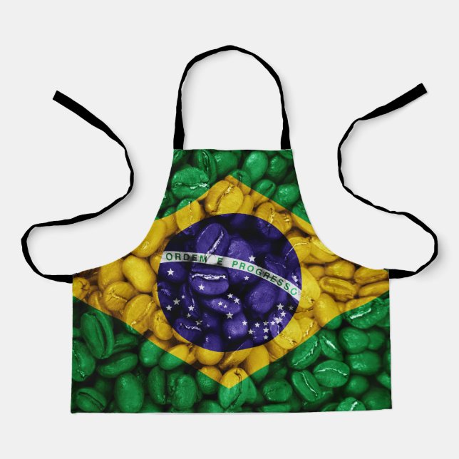 Delantal Bandera de café de Brasil (Anverso)