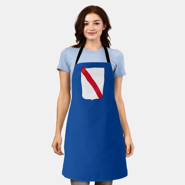 Delantal Bandera de Campania (Italia) (Gastado)