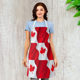 Delantal Bandera de Canadá de hojas de maíz