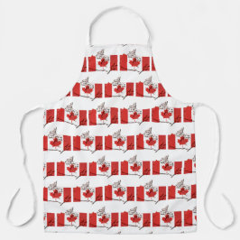 Delantal BANDERA DE CANADÁ | Mapa canadiense | Patriótico e