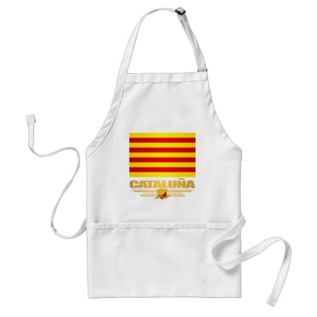 Delantal Bandera de Cataluna (Cataluña) (Frente)