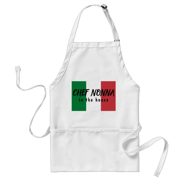 Delantal Bandera de Chef Nonna Italiana (Frente)