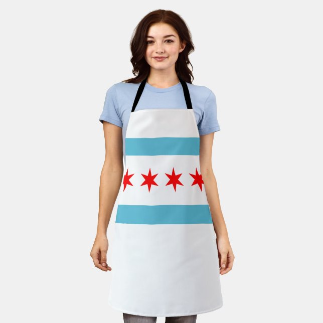 Delantal Bandera de Chicago City Apron (Gastado)