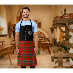 Delantal Bandera de clan de mantequilla y Tartan Kilt