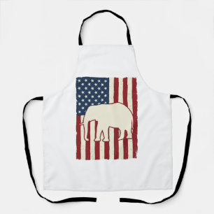 Delantal Bandera de elefante patriótico diseño vectorial vi