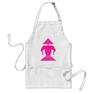 Delantal Bandera de Erawan Pink Three Heheed Elephant Lao/L