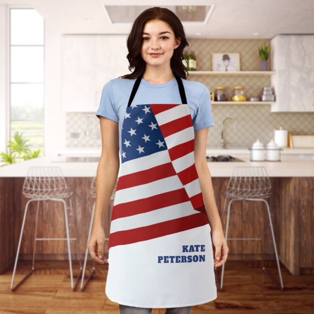 Delantal Bandera de Estados Unidos | Insignia | Pop Art (Subido por el creador)