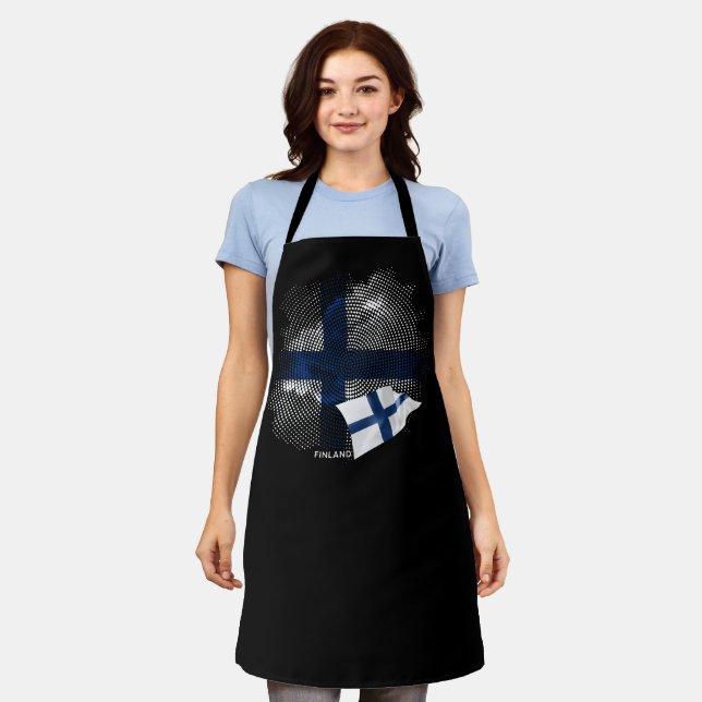 Delantal bandera de Finlandia (Gastado)