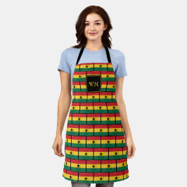 Delantal BANDERA DE GHANA | Monograma | Ghanés
