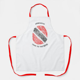 Delantal Bandera de huella dactilar de Trinidad y Tobago BL