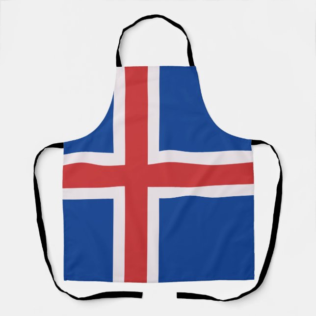 Delantal Bandera de Islandia (Anverso)