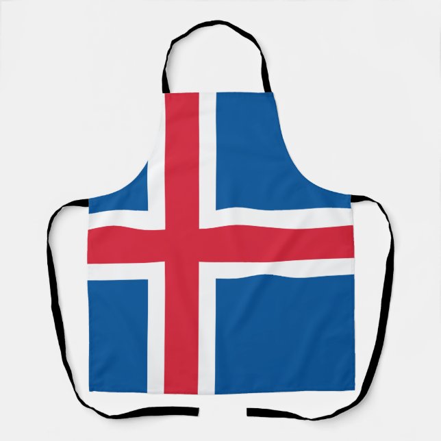 Delantal Bandera de Islandia (Anverso)