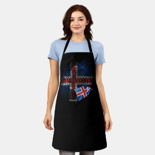 Delantal bandera de Islandia