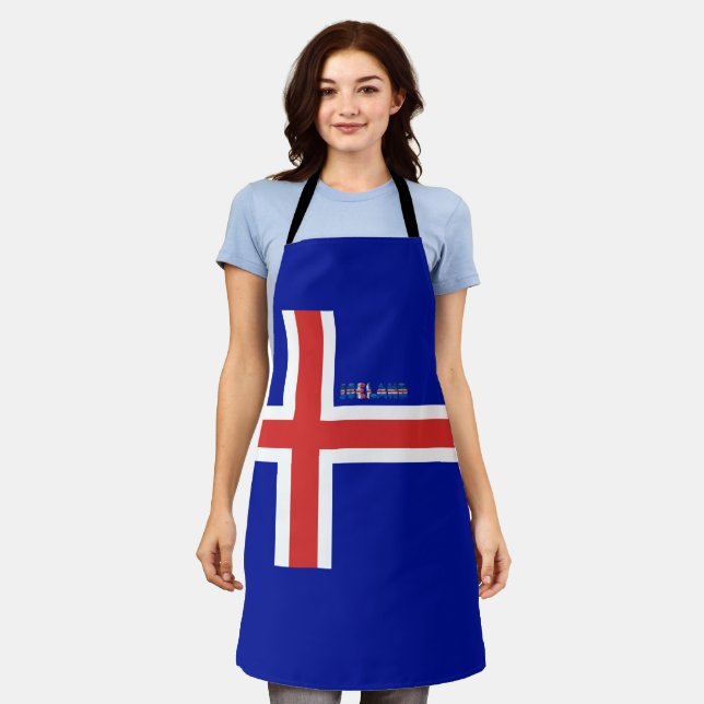 Delantal Bandera de Islandia (Gastado)