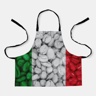 Delantal Bandera de Italia con café