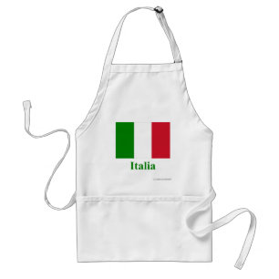 Delantal Bandera de Italia con nombre en italiano