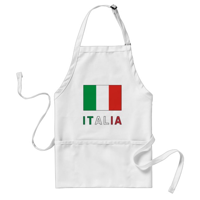 Delantal Bandera de Italia & Palabra (Frente)