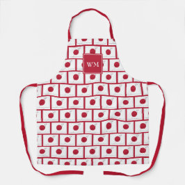 Delantal BANDERA DE JAPÓN | Monograma | Japonés