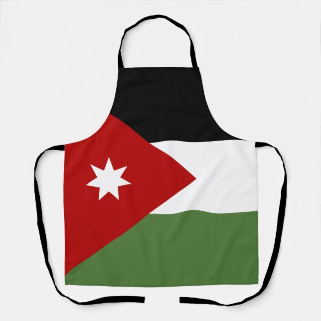 Delantal Bandera de Jordania (Anverso)