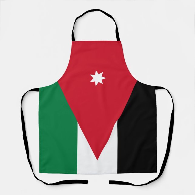 Delantal Bandera de Jordania (Anverso)