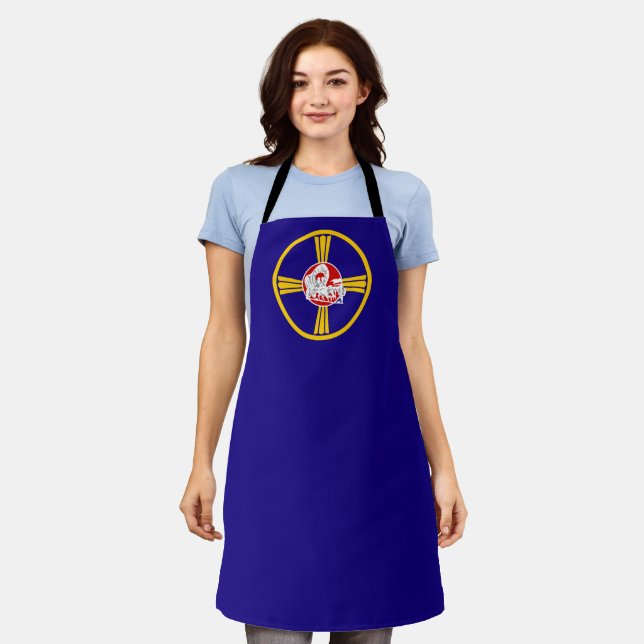 Delantal Bandera de la ciudad de Omaha Apron (Gastado)