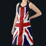 Delantal Bandera de la Unión Jack de Gran Bretaña<br><div class="desc">Un diseño patriótico rojo,  blanco y azul Union Jack British FLAG . Bandera de Gran Bretaña Reino Unido</div>