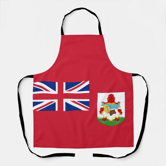 Delantal Bandera de las Bermudas Impresión de todo tipo (Anverso)
