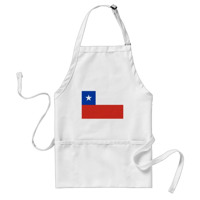 Delantal Bandera de las camisetas de Chile, botones, ropa (Frente)