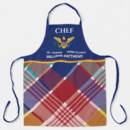 Delantal Bandera de las Islas Vírgenes de Estados Unidos Pe