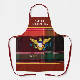 Delantal Bandera de las Islas Vírgenes de Estados Unidos Pe