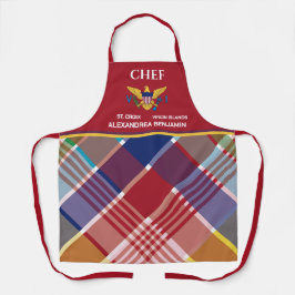 Delantal Bandera de las Islas Vírgenes de Estados Unidos Pe