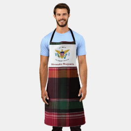 Delantal Bandera de las Islas Vírgenes de Estados Unidos US