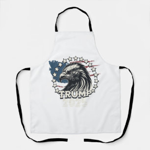 Delantal Bandera de los Estados Unidos. Presidente Donald T