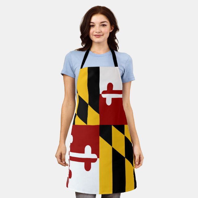 Delantal Bandera de Maryland (Gastado)