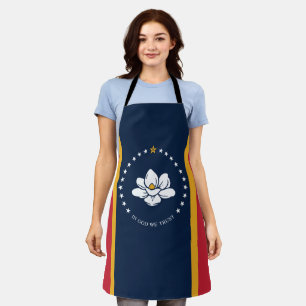 Delantal Bandera de Misisipi - Nueva Bandera de Magnolia