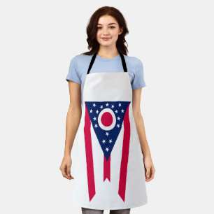 Delantal Bandera de Ohio: La bandera del Estado del Buckeye