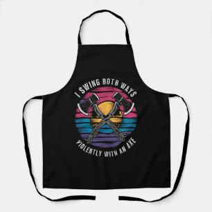 Delantal Bandera de orgullo Bi divertida hacha bisexual me 
