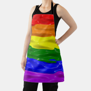 Delantal Bandera de orgullo de SlipperyJoe's brillo líquido