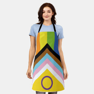 Delantal Bandera de orgullo intersexual de SlipperyJoe's fo