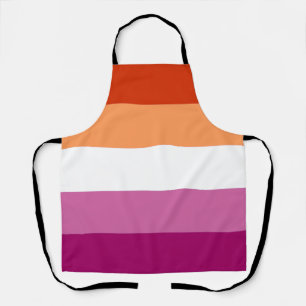 Delantal Bandera de Orgullo Lesbiano (5 Franjas)