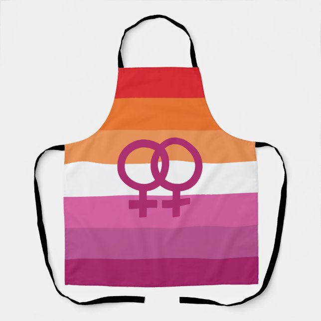 Delantal Bandera de orgullo lésbico WLW (Anverso)