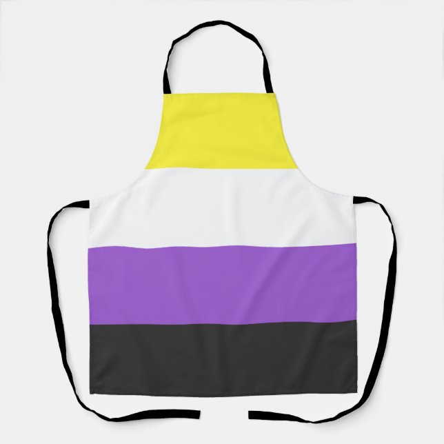 Delantal Bandera de Orgullo no binaria (Anverso)