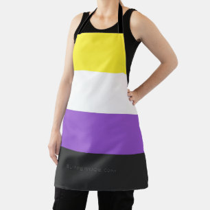 Delantal Bandera de orgullo no binario de SlipperyJoe's ama