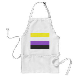 Delantal Bandera de orgullo no binario de SlipperyJoe's ama