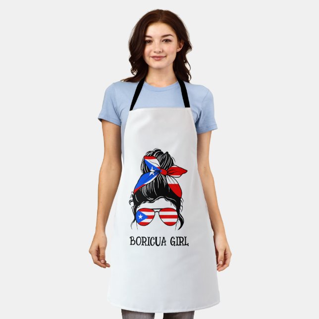 Delantal Bandera de Puerto Rico buricua Chica (Gastado)