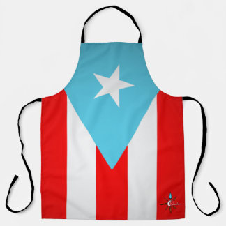 Delantal Bandera de Puerto Rico por todas partes imprime gr