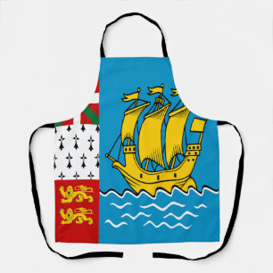 Delantal Bandera de Saint Pierre y Miquelon